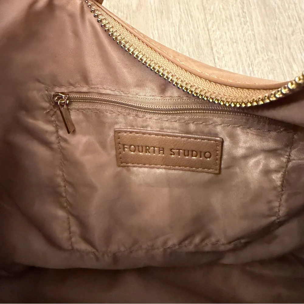 4th + Reckless Vegan Suede Crescent Bag Chic Tan Hobo Purse